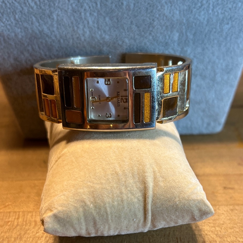 Laurel Burch Like Geometric Gold and Silver Watch